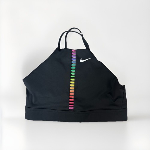 Nike Damen Sport BH Größe M Schwarz Dri Fit Riemchen Training Sport