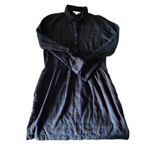 Gap Navy Plaid Doll Shirt Dress Size XS 100% Cotton