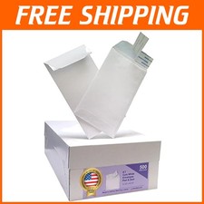 500-Pack White Coin Envelopes - Self-Seal Money Storage