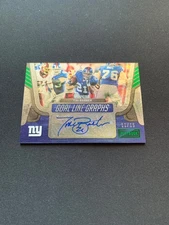 2022 Panini Playbook Goal Line Graphs Green /15 Tiki Barber #GLG-TB Auto