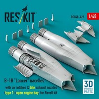 Reskit RSU48-0427 - 1:48 B-1B Lancer Nacelles With Air Intakes & Late Exhaust No