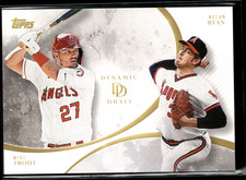 Topps Dynamic Duals Baseball Base Card 21 Mike Trout / Nolan Ryan - PR: N/A