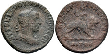 *RARE* SYRIA, Cyrrhestica, Hierapolis. Philip II (247-249 AD) AE Tetrassarion