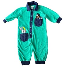Vintage 90s Looney Tunes Baby Bugs Bunny Daffy Duck One-Piece Baby Romper 18 M