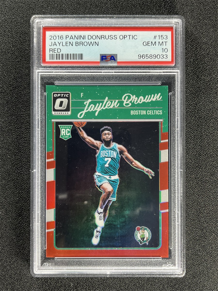2016-17 Panini Donruss Optic Jaylen Brown #153 Red RC Rookie /99 PSA 10 GEM MT