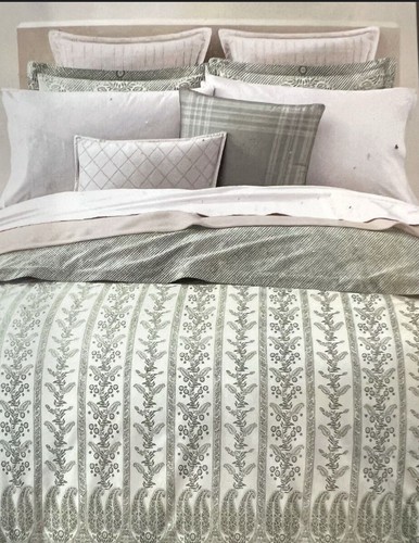 Lauren Ralph Lauren Wakefield 3 Pcs Paisley KING Duvet Set NEW Celadon - Picture 1 of 6