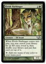 MTG Elvish Harbinger - Duel Decks: Elves vs. Goblins  Heavily Played English
