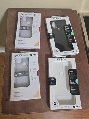 New Moto G Power 2022 4 Clear/Black Cases Zagg Gear4/Incipio