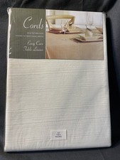 NEW BARDWIL LINENS CORDS IVORY 70" round Tablecloth 15028