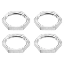 G1/2 Pipe Hex Thin Lock Nut, Locknut Female for Plumbing Stainless Steel 4Pcs