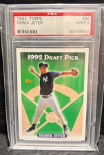 DEREK JETER - 1993 Topps ROOKIE Card #98 (RC - YANKEES HOF) *PSA 9*