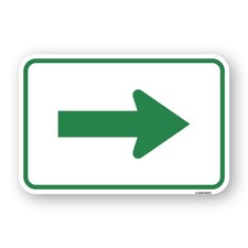 Arrow Green Heavy Gauge Aluminum Parking Sign Rust Proof