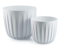 Howhomely Blumentopf ÜBertopf Pflanztopf Gestreift Weiß Deko Dekoration Modern