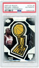 Michael Jordan Bulls Signed 2007 Upper Deck Black Trophy #CTA-JO #24/25 PSA Card