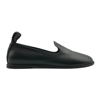 Dear Frances Mika Flat Black Leather Loafers Ballet Shoes Made in Italy 37 1/2
