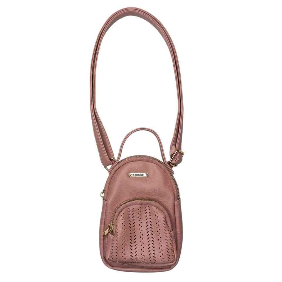Bolso Bandolera MUDD Vintage Cartera Mini Mochila Logo Años 90 Y2K Rosa Acolchado Foto 2 de 4