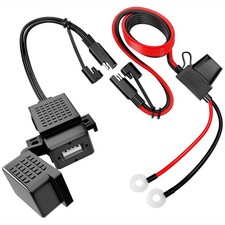 Motorcycle SAE To USB Cable Adapter Waterproof 2.1A Phone GPS USB Charger Outlet