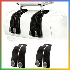 Car Headrest Hooks Purse Holder Bag Organizer 2 Pack Black