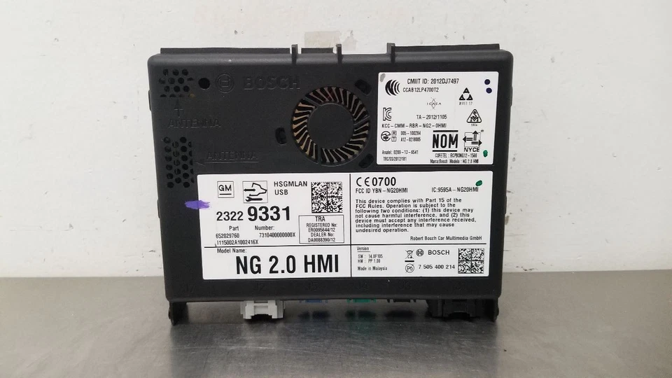 15 CHEVY SILVERADO 1500 HUMAN MACHINE INTERFACE HMI 23229331 - Image 2 of 4