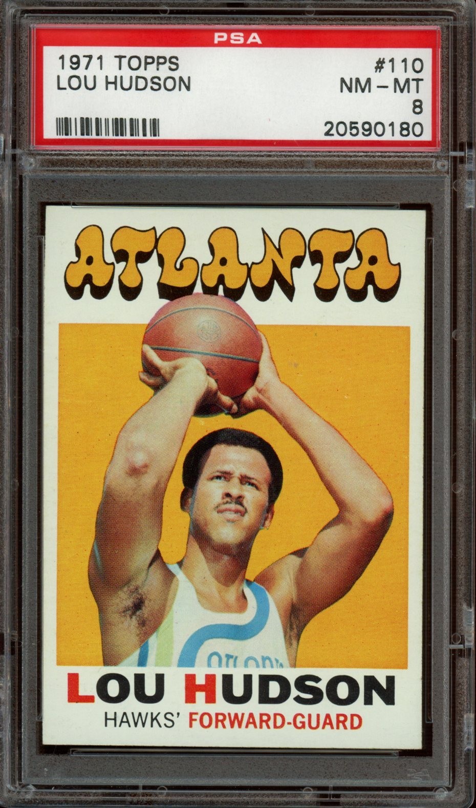 1971 Topps #110 Lou Hudson *PSA 8 (NM-MT) *Atlanta Hawks