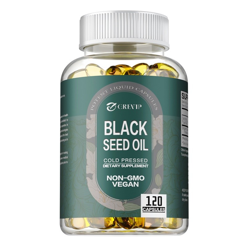 Aceite de semilla negra 1000 mg - 100 % puro orgánico prensado en frío comino Nigella Sativa