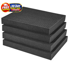 4 Pack Pick and Pluck Foam 16 x 12 x 2 16 x 12 x 2 inches, Black