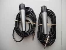 Pair 2 VTG Shure Bros 515SB Unidyne B Dynamic Microphones 1/4" Wired Used Tested