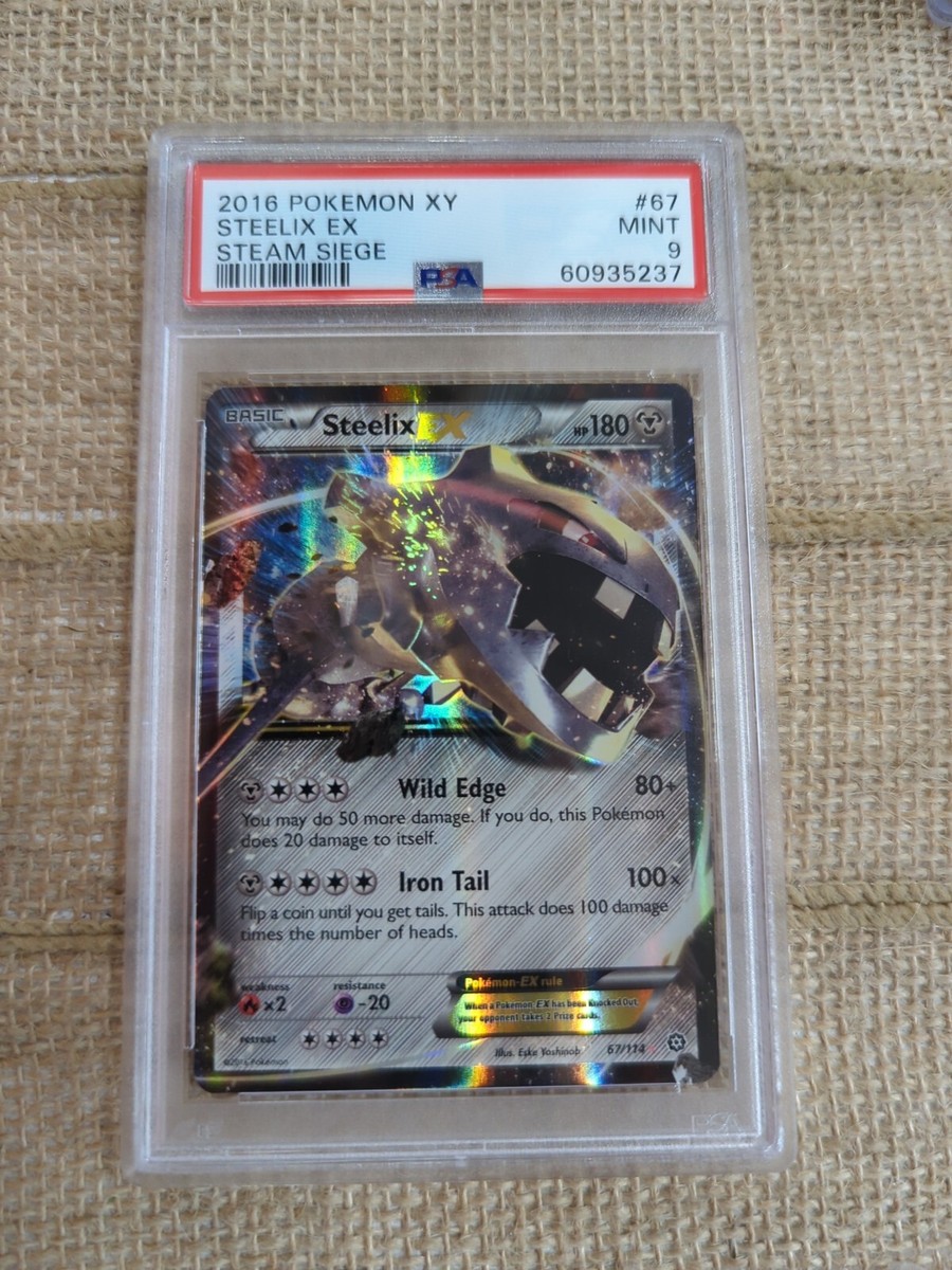 PSA 9 Graded 2016 Pokemon XY Steelix EX Steam Siege #67 | eBay