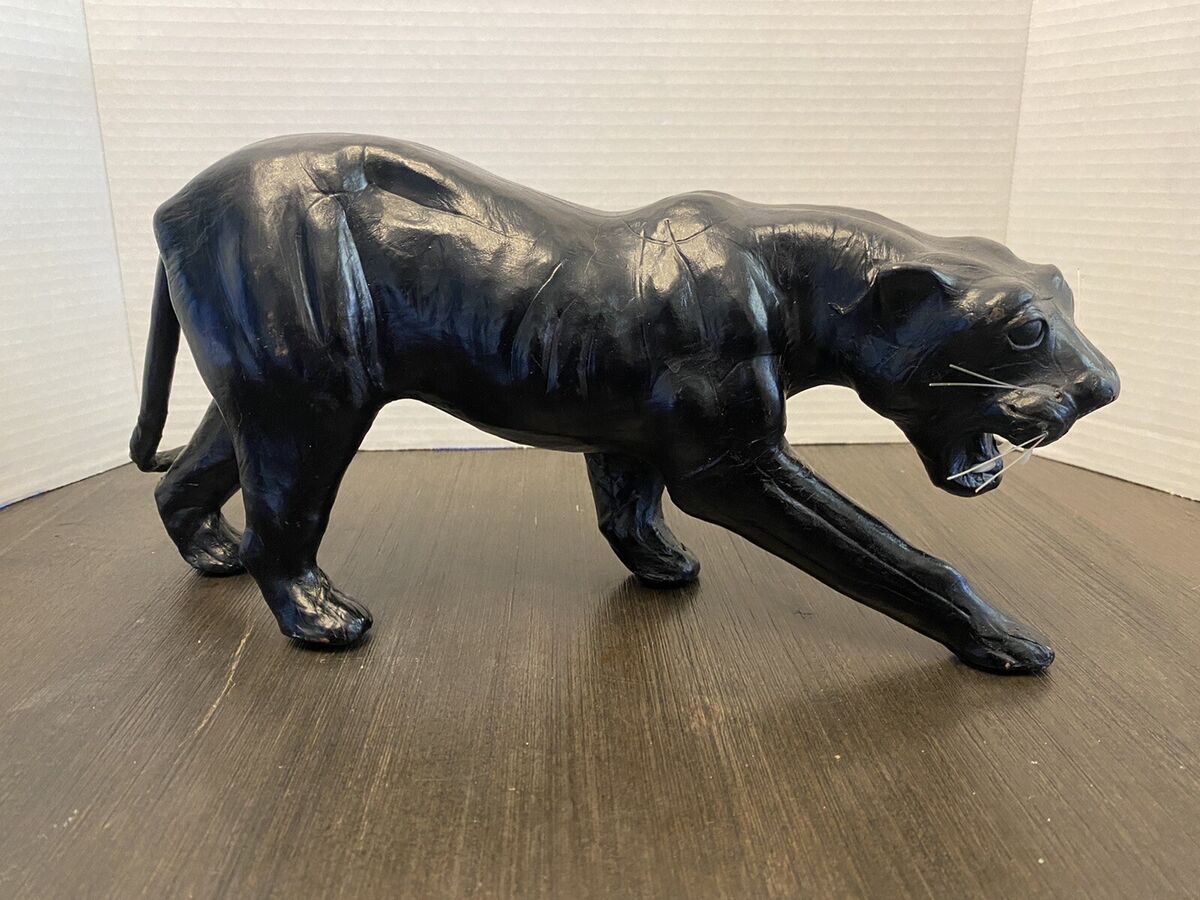 Unique Vintage Leather-Wrapped Black Panther Sculpture | eBay Unique Vintage Leather-Wrapped Black Panther Sculpture | eBay
