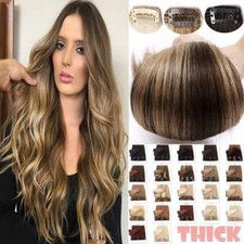 170G Thick Double Weft Clip In Remy Human Hair Extensions Full Head Highlight US