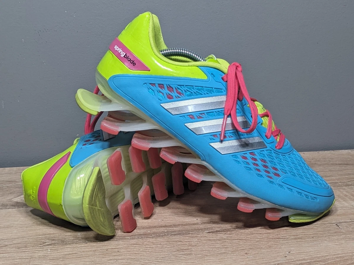 Adidas Springblade Running Shoes Women's Size 6 Razor Blue Lime Green Pink