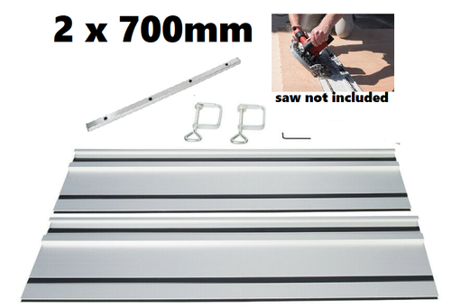 2 x 700mm Plunge Circular Saw Guide 