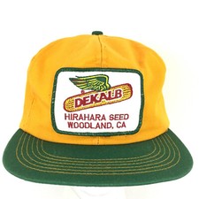 Vtg 80s Dekalb Patch Hat Seed Logo K-Products USA Snap Back Trucker Baseball Cap