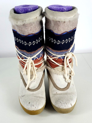 Tecnica Womens White Multi Winter Snow Boots Sz 40 / US 8.5