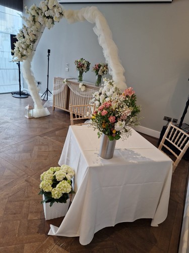 2.4M Backdrop Arch Frame Flower Wedding Full Set Double Rail Hexagon - Picture 4 of 13