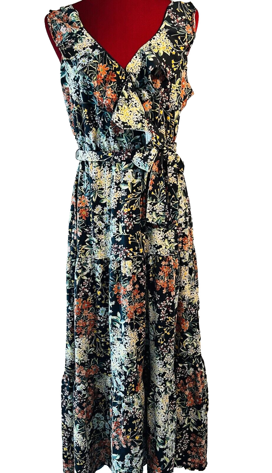 Emma & Michele Floral Long Maxi Dress Women Size M - EUC
