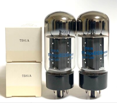 7581A/PhilipsECG 6L6GC同等管Matched pair Used Matched Pair 7581A / PhilipsECG 6L6GC Equivalent Power