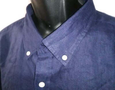 Vineyard Vines Linen shirt BLUE XXL Short sleeve SHIRT Extra Extra Large NWT