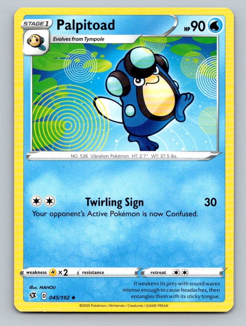2020 Pokemon Card Rebel Clash Palpitoad 45/192