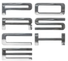 914 Silver Engine Deck Lid Metal Letter Set