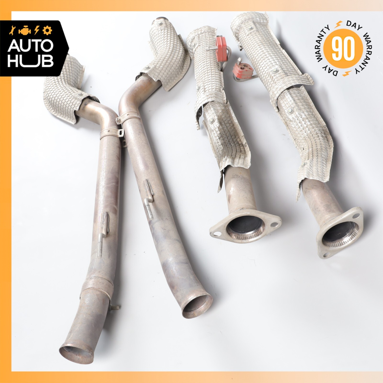 13-16 Aston Martin DB9 6.0L V12 Rear & Center Exhaust Pipes Pipe Set OEM 35k