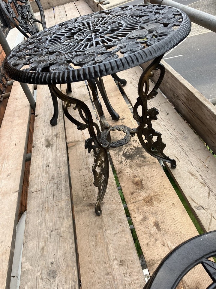 wrought iron garden table and chairs used eBay