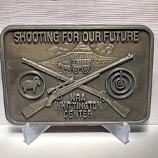 NRA Whittington Center Bronze Belt Buckle Shooting For Our Future Hunt Target