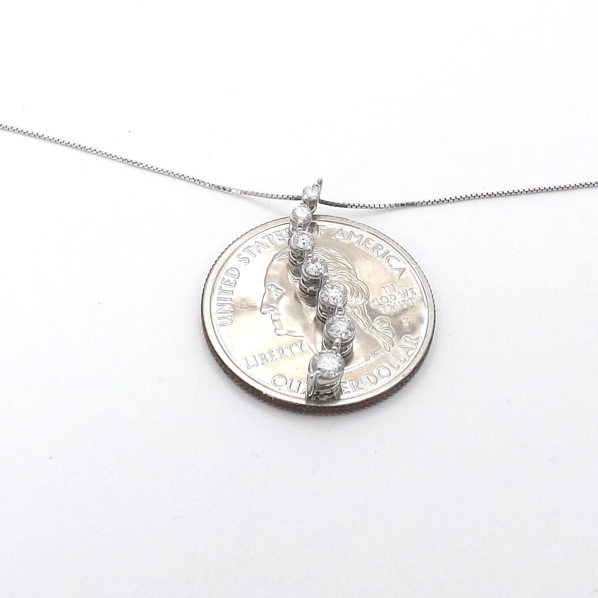 Zales 14K White Gold Natural Diamond Love Is A Journey Pendant