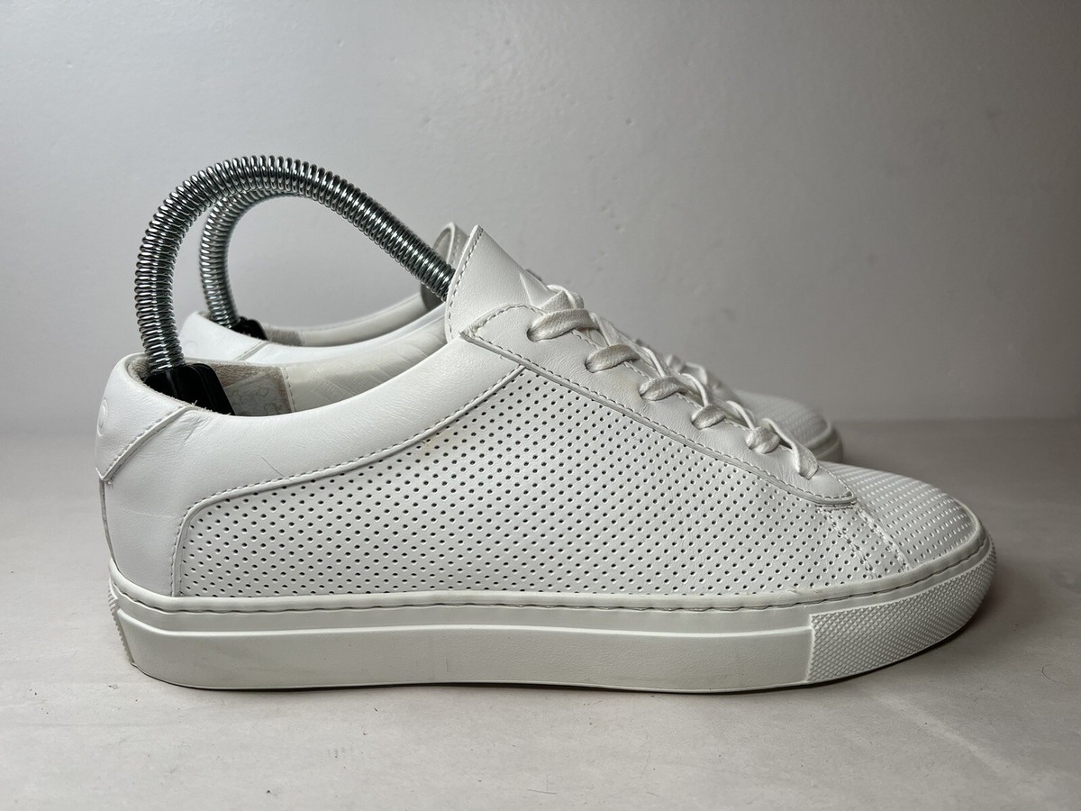 Koio Women's White Capri Perforated Low-Top Sneaker Shoes Size EU