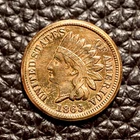 (ITM-6701) 1863 Indian Cent ~ AU+ Details ~ COMBINED SHIPPING!