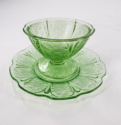 クリアランスDepression Glassディプレッションシャーベットグラス6 クリアランスDepression Glassディプレッションシャーベットグラス6