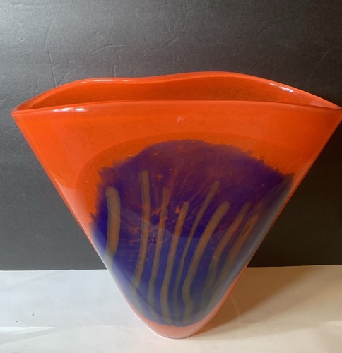 Oggetti Murano Art Glass Vase Signed R. Pell R Ricardas Peleckas 12” - Picture 6 of 6