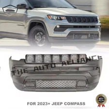 FOR 2023+ JEEP COMPASS Front Bumper Set Upper Lower With Grille And Fog Lamps
