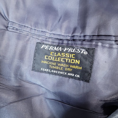 Perma-Prest Classic Collection Action Separates 2 Piece Sport Coat Vest Size 42L - Picture 11 of 17
